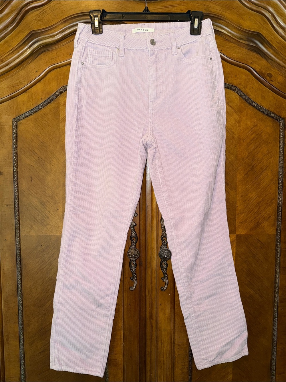 PacSun Pastel Lavender Corduroy Straight Leg Jeans